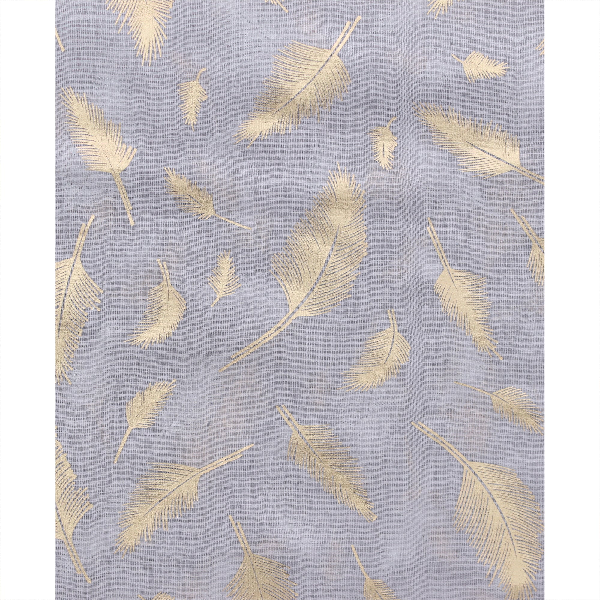 Rose Gold Foil Feather Printed Scarves