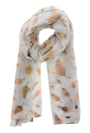 Rose Gold Foil Feather Printed Scarves