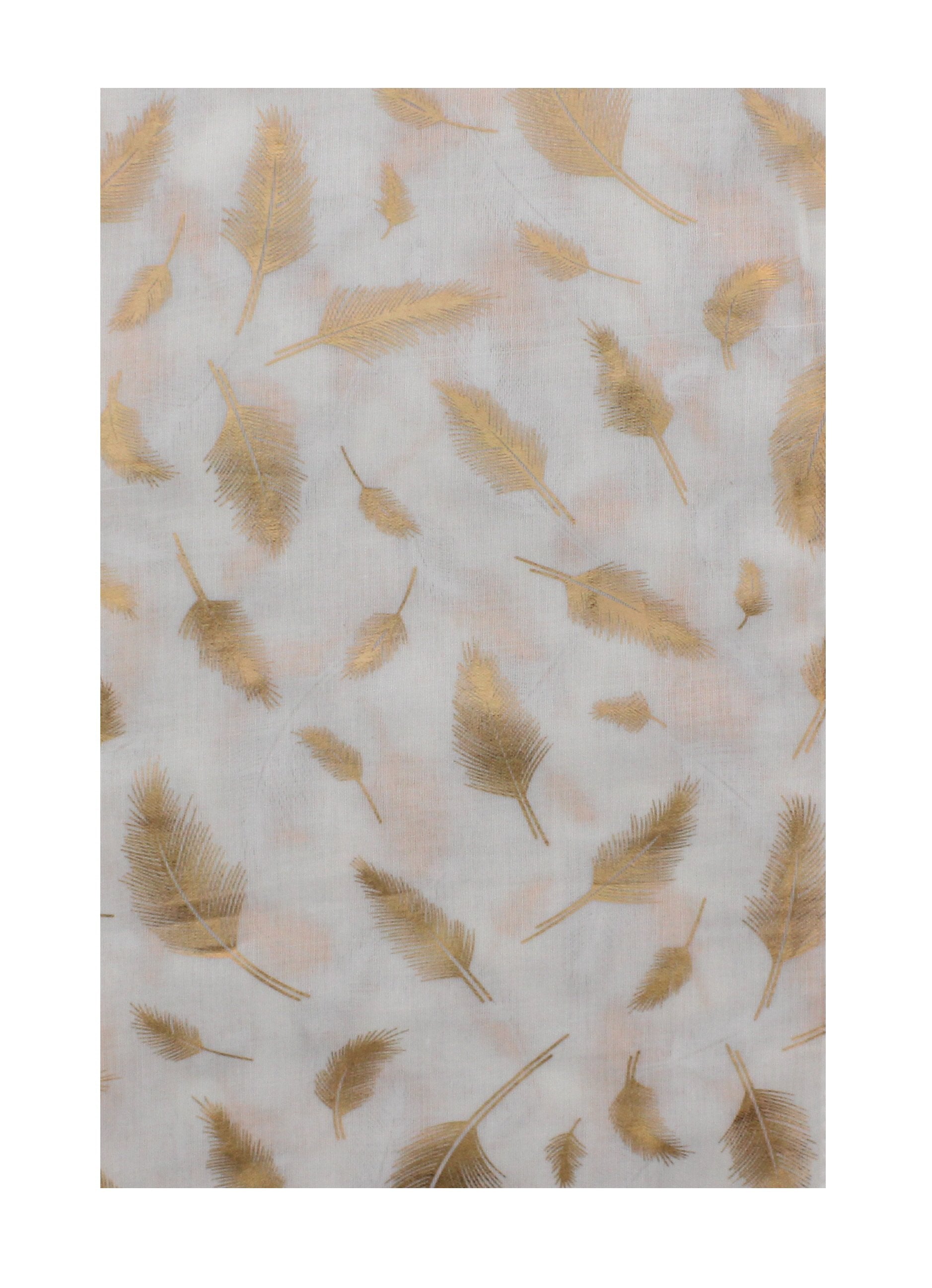 Rose Gold Foil Feather Printed Scarves