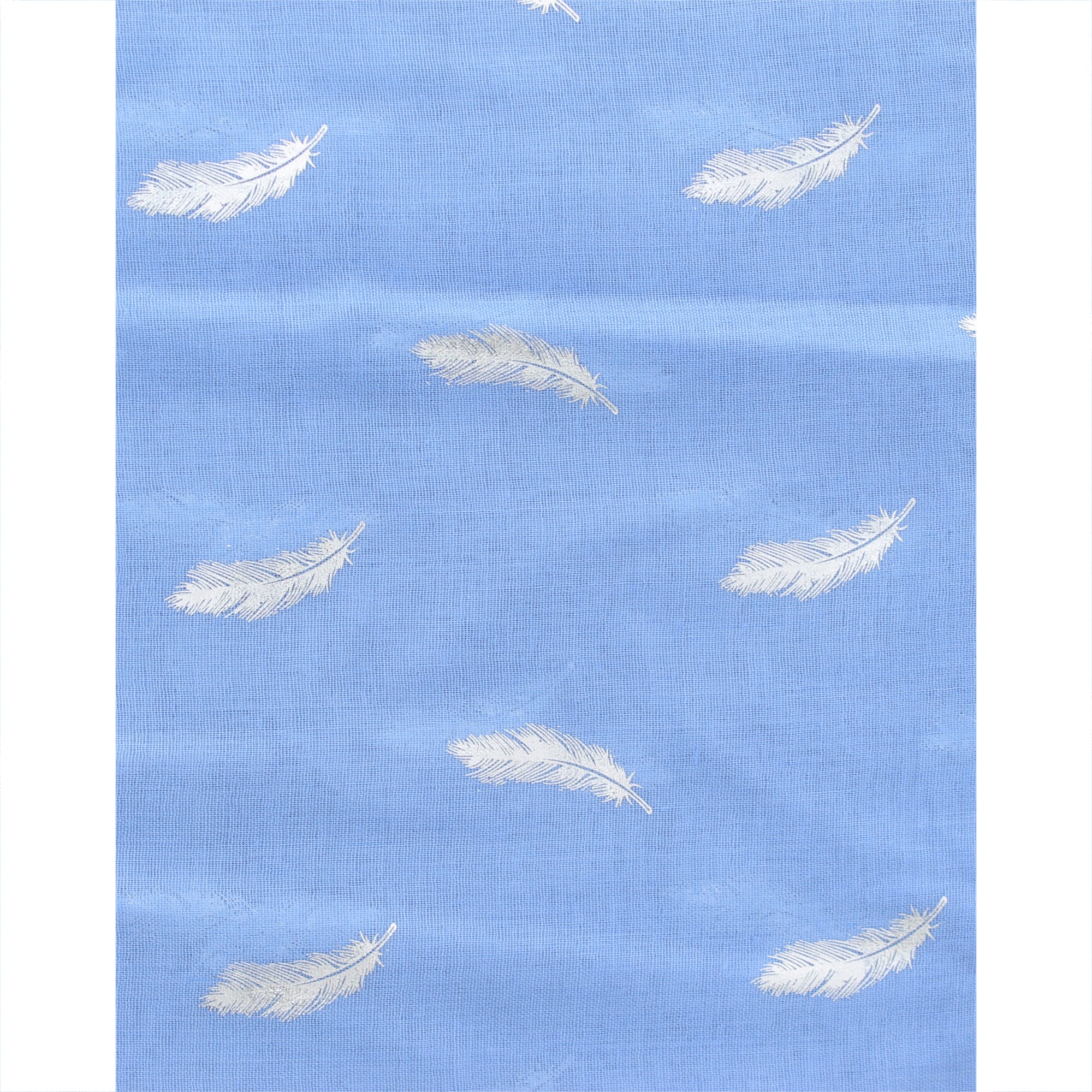 Silver Foil Mini Feathers Scarves