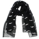 Silver Foil Mini Feathers Scarves