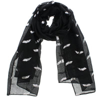 Silver Foil Mini Feathers Scarves