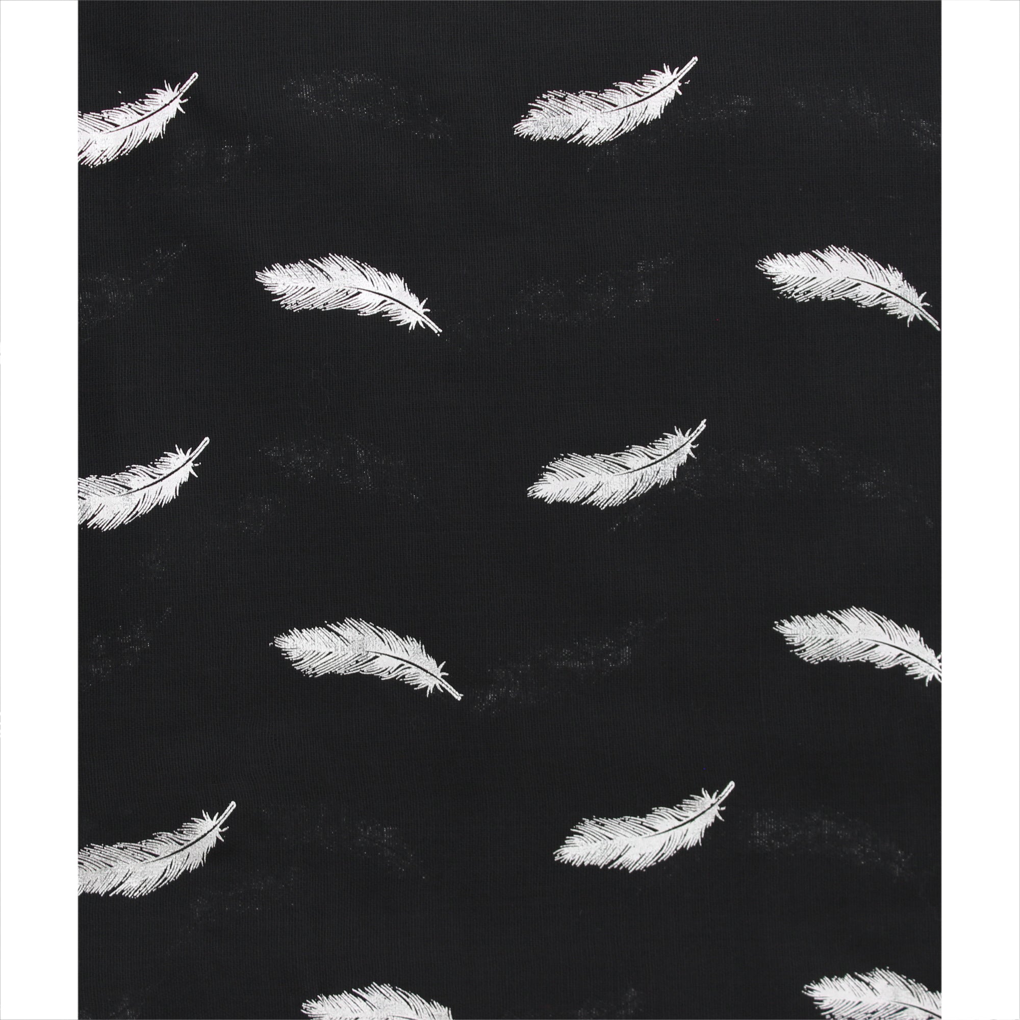 Silver Foil Mini Feathers Scarves