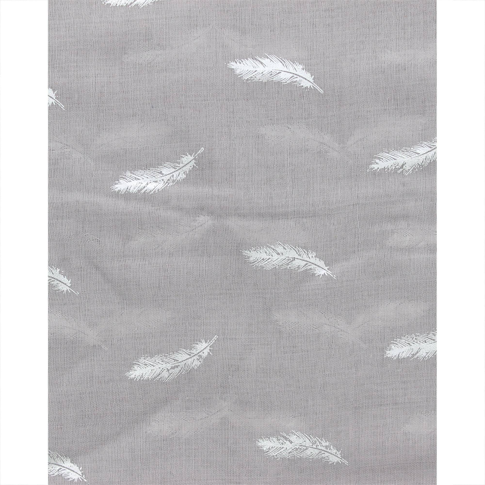 Silver Foil Mini Feathers Scarves