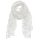 Silver Foil Mini Feathers Scarves