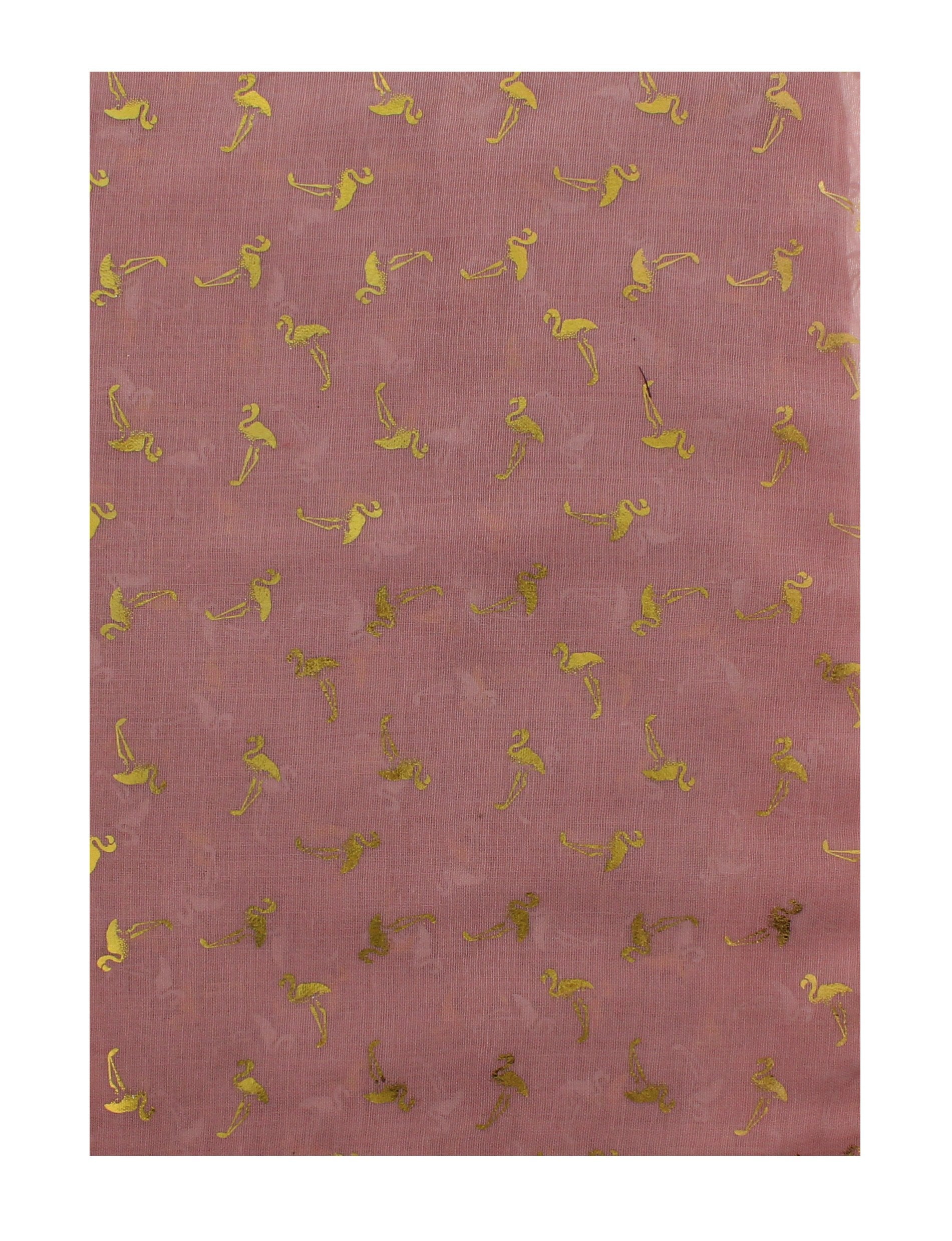Gold Foil Flamingos Scarves