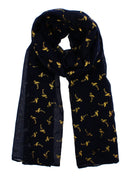Gold Foil Flamingos Scarves