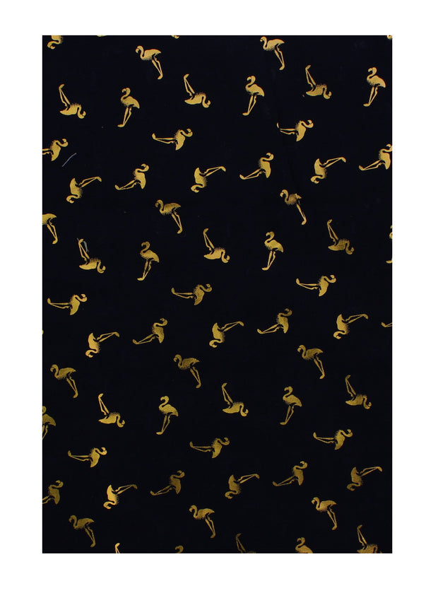 Scarf with Gold Foil Flamingos