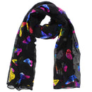 Large Rainbow Foil Butterflies Scarves