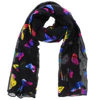 Large Rainbow Foil Butterflies Scarves
