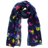 Large Rainbow Foil Butterflies Scarves