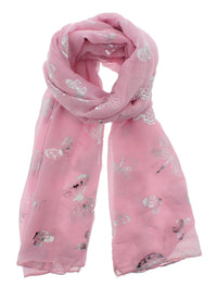 Silver Foil Butterflies Scarves