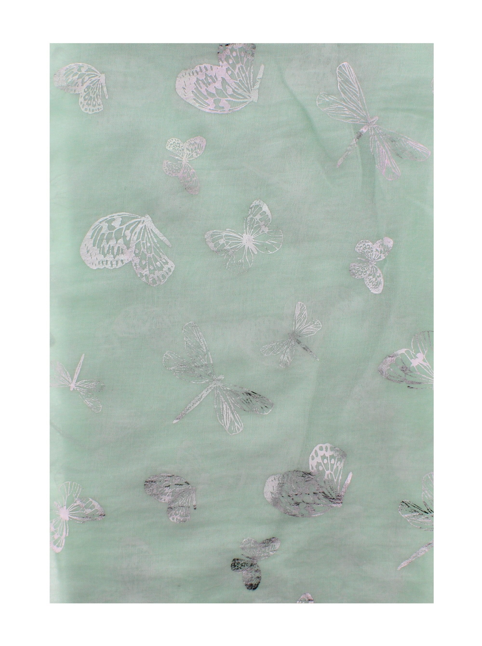 Silver Foil Butterflies Scarves