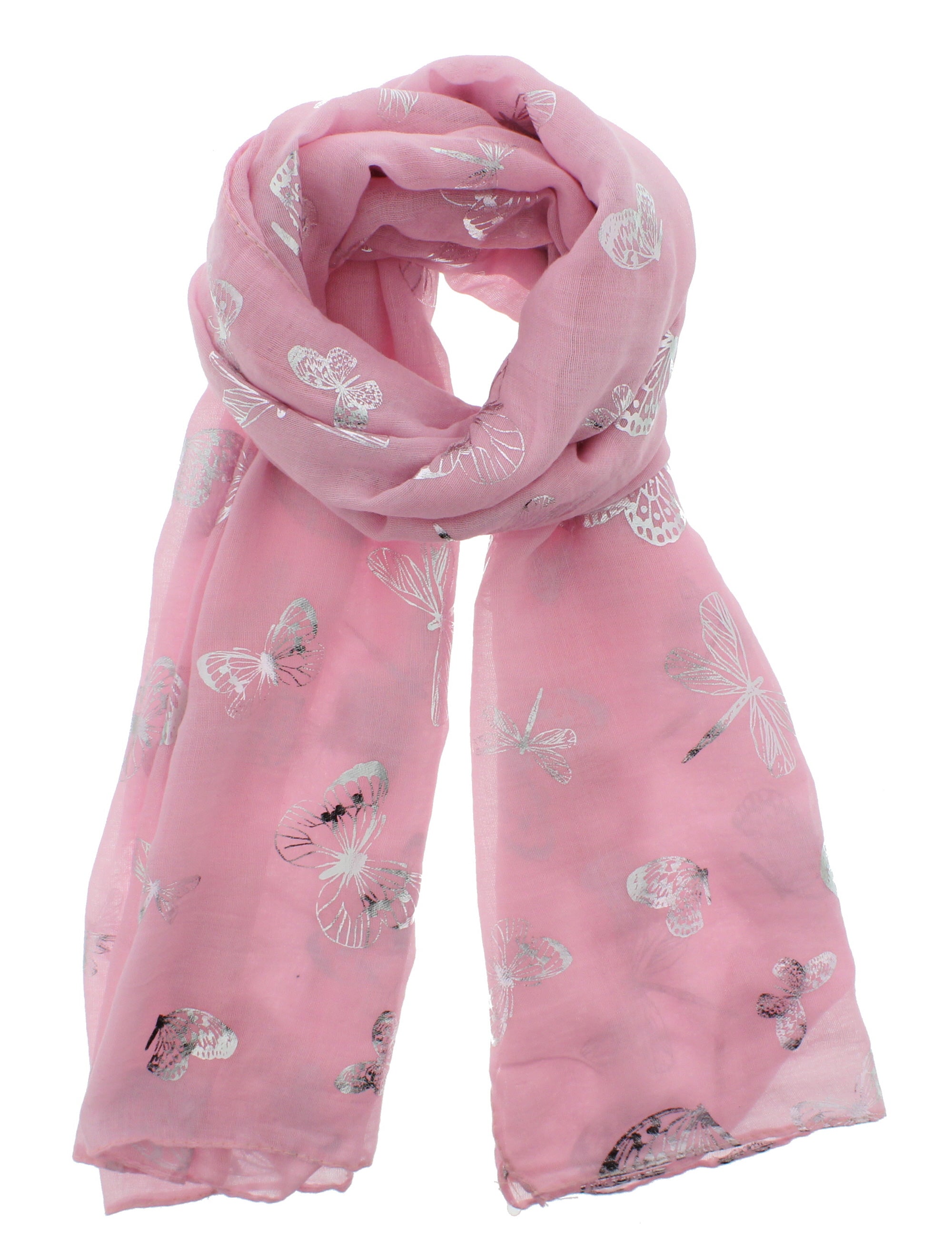 Silver Foil Butterflies Scarves