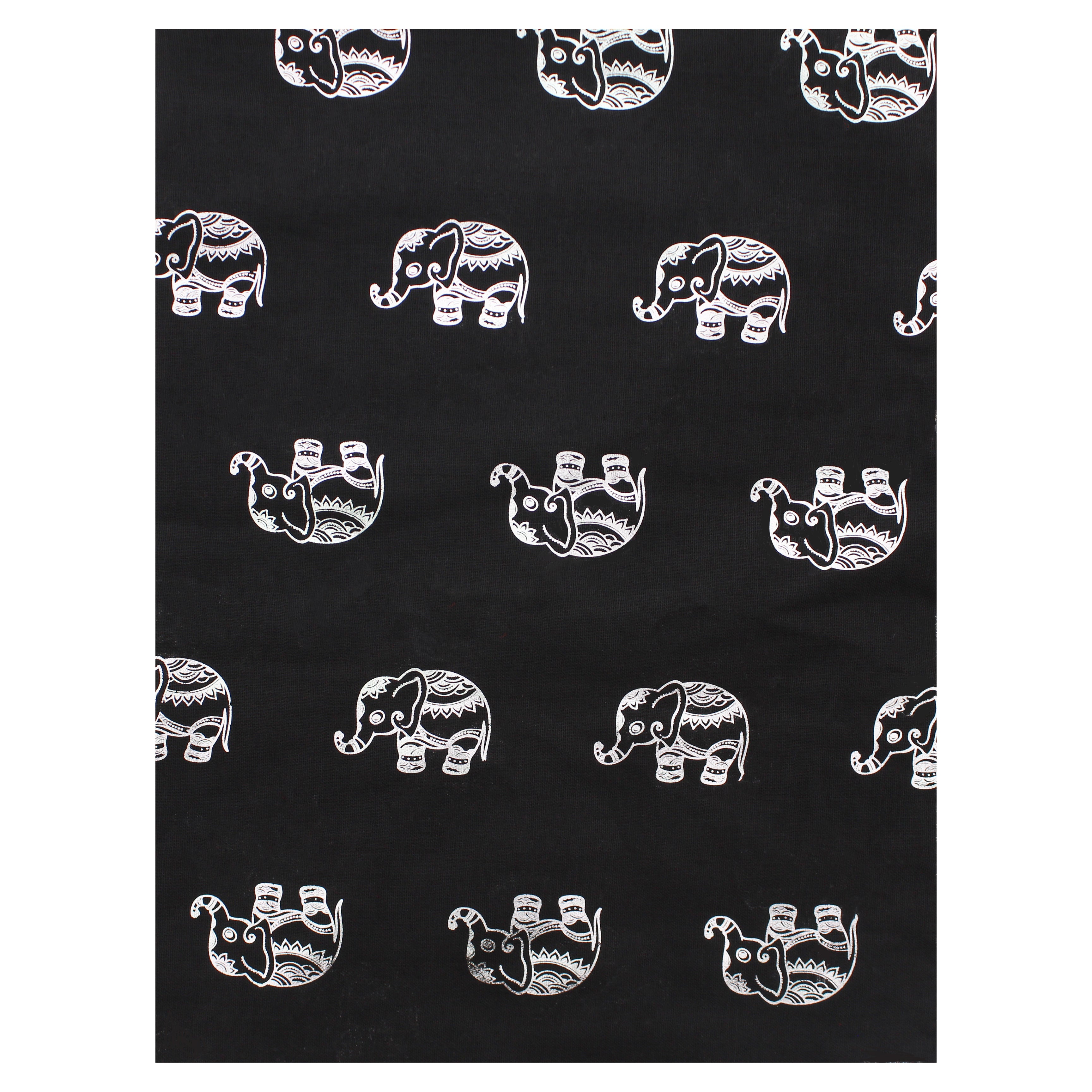 Silver Foil Elephants Scarves