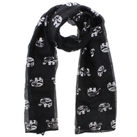 Silver Foil Elephants Scarves