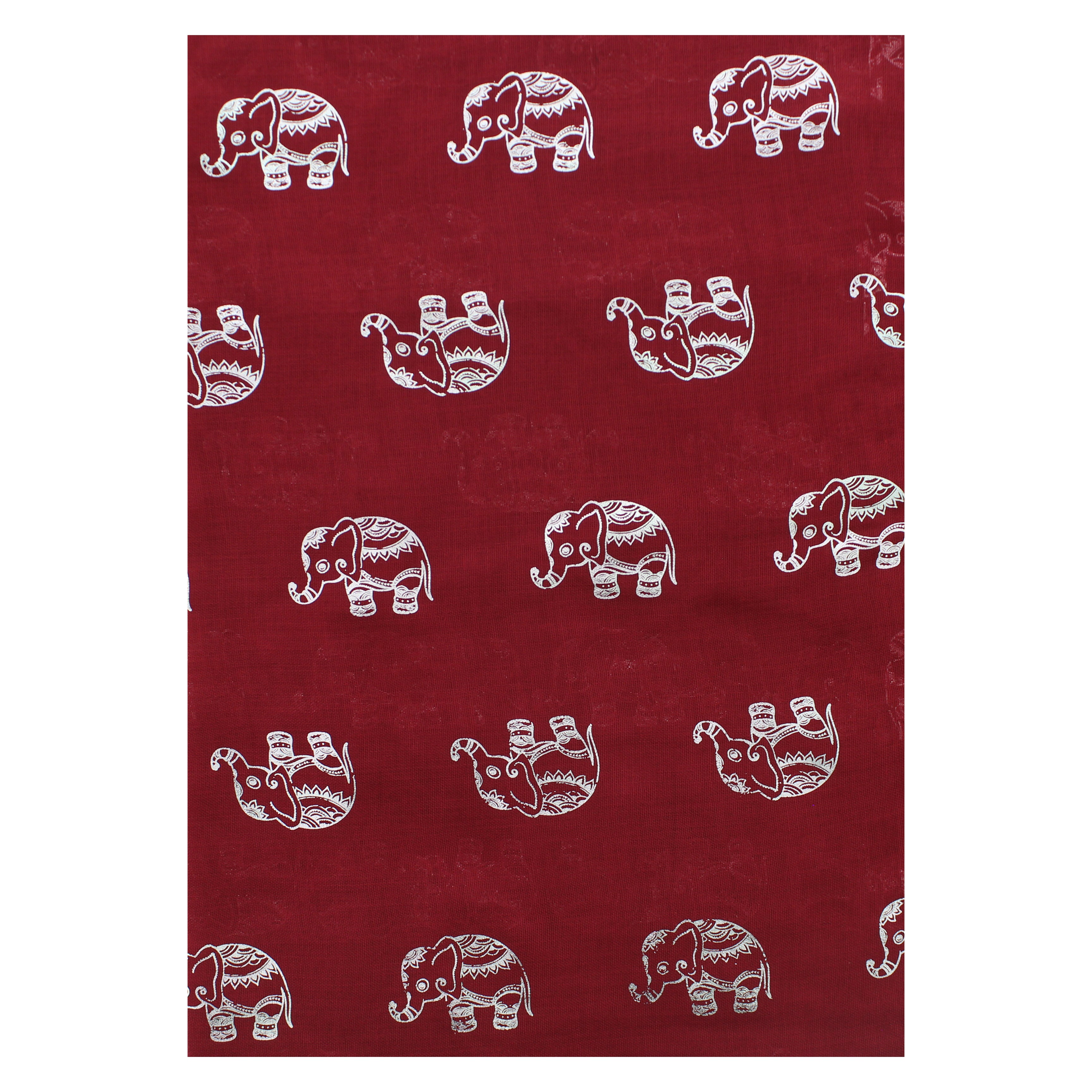Silver Foil Elephants Scarves