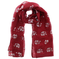 Silver Foil Elephants Scarves