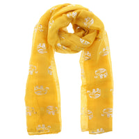 Silver Foil Elephants Scarves