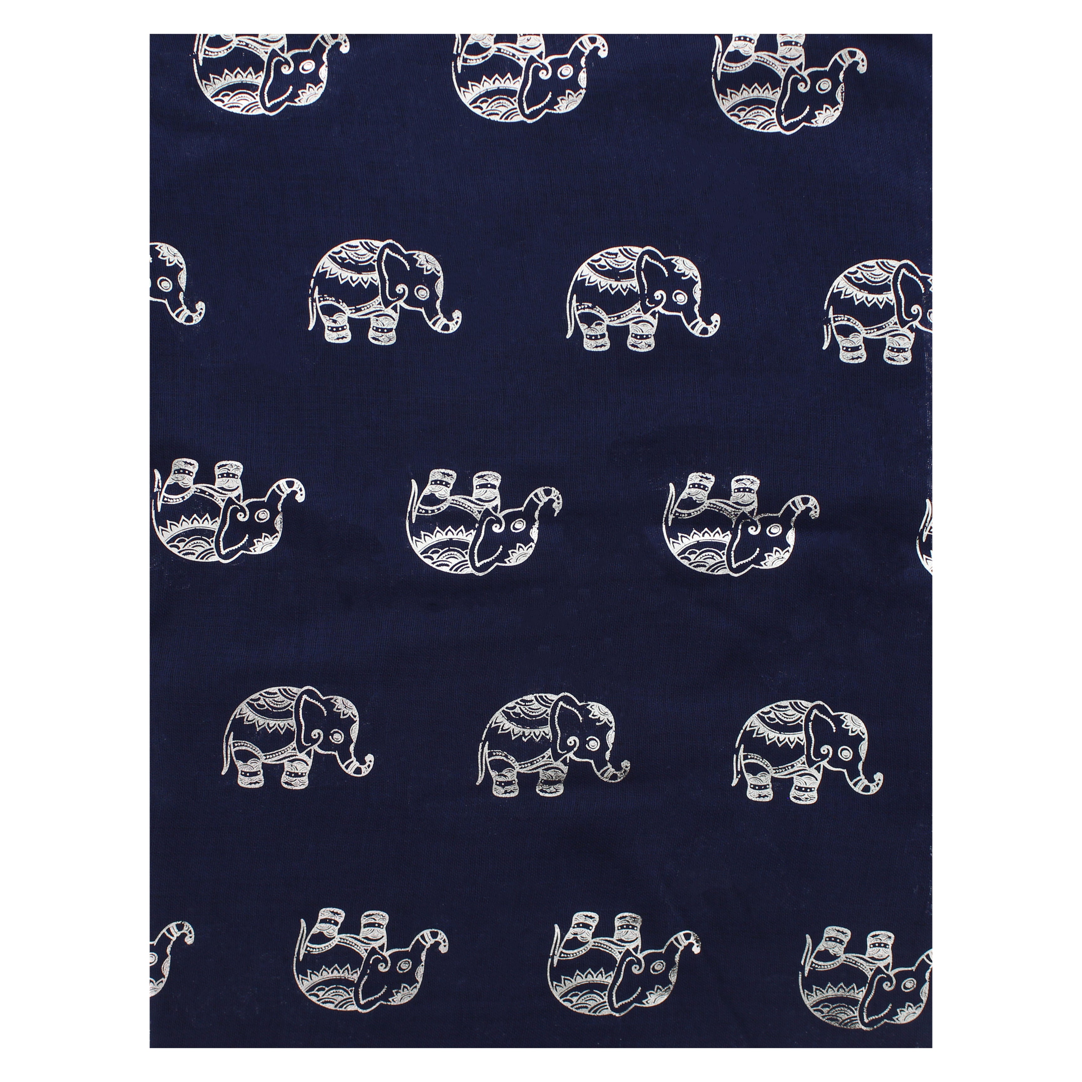 Silver Foil Elephants Scarves