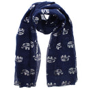 Silver Foil Elephants Scarves