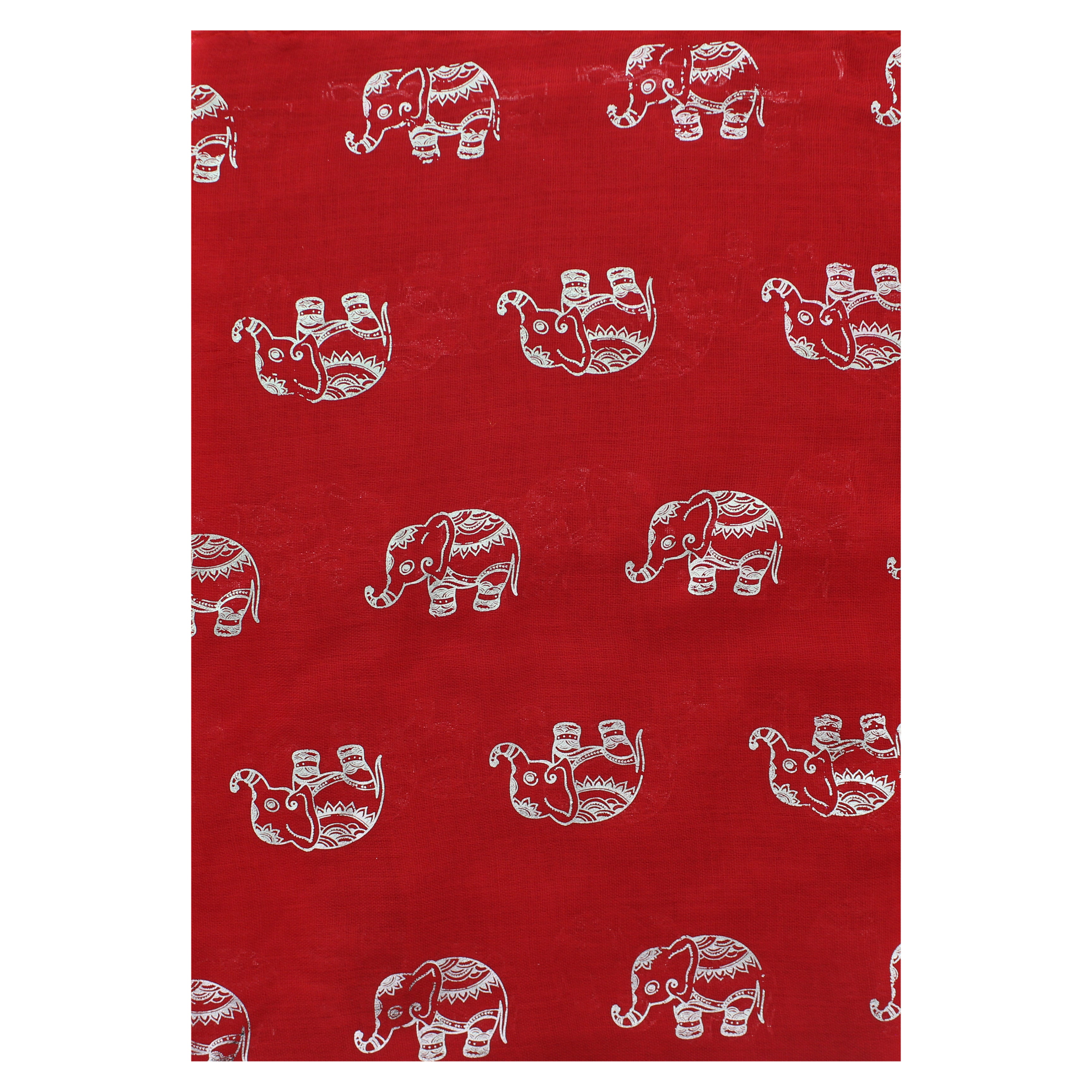 Silver Foil Elephants Scarves