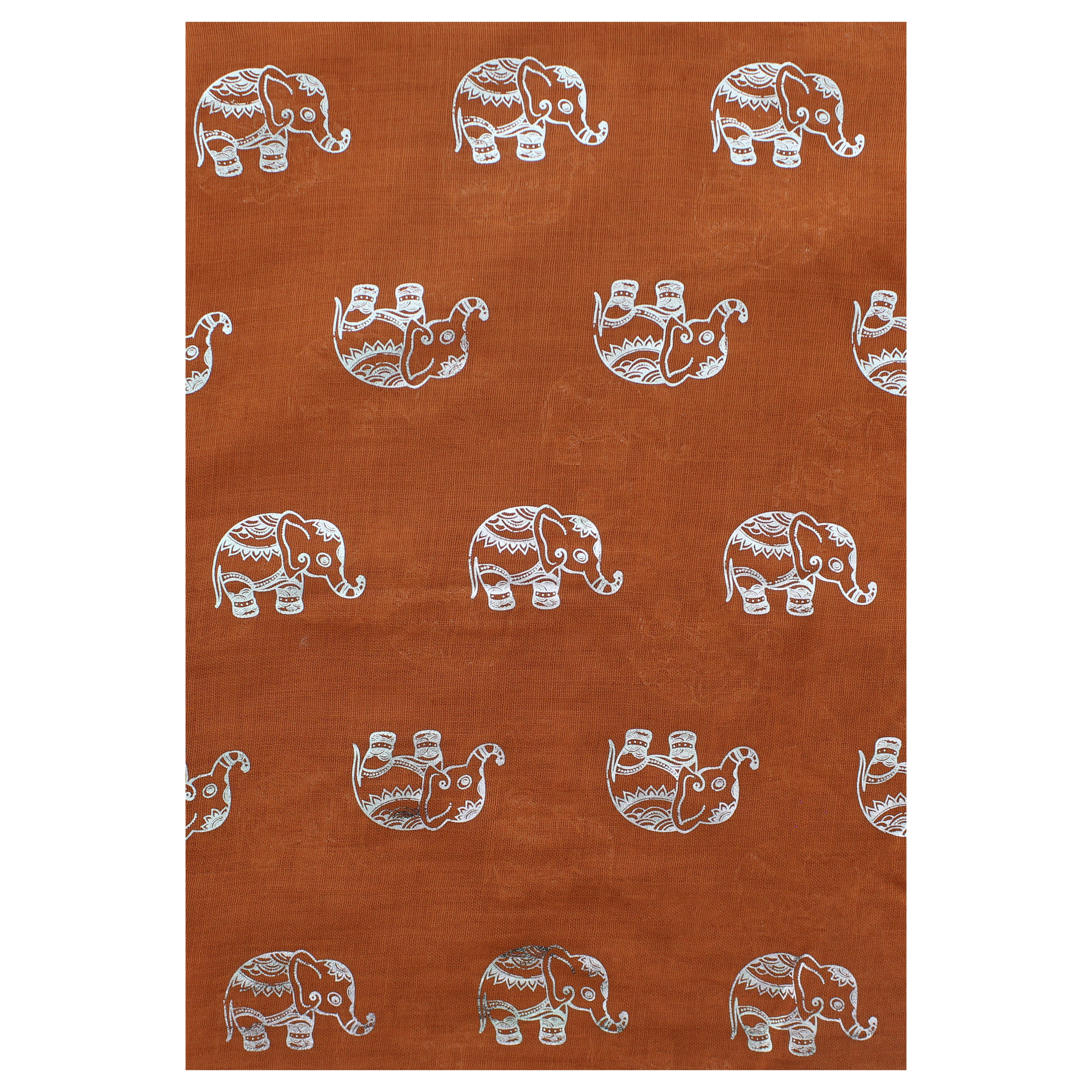 Silver Foil Elephants Scarves