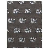 Silver Foil Elephants Scarves