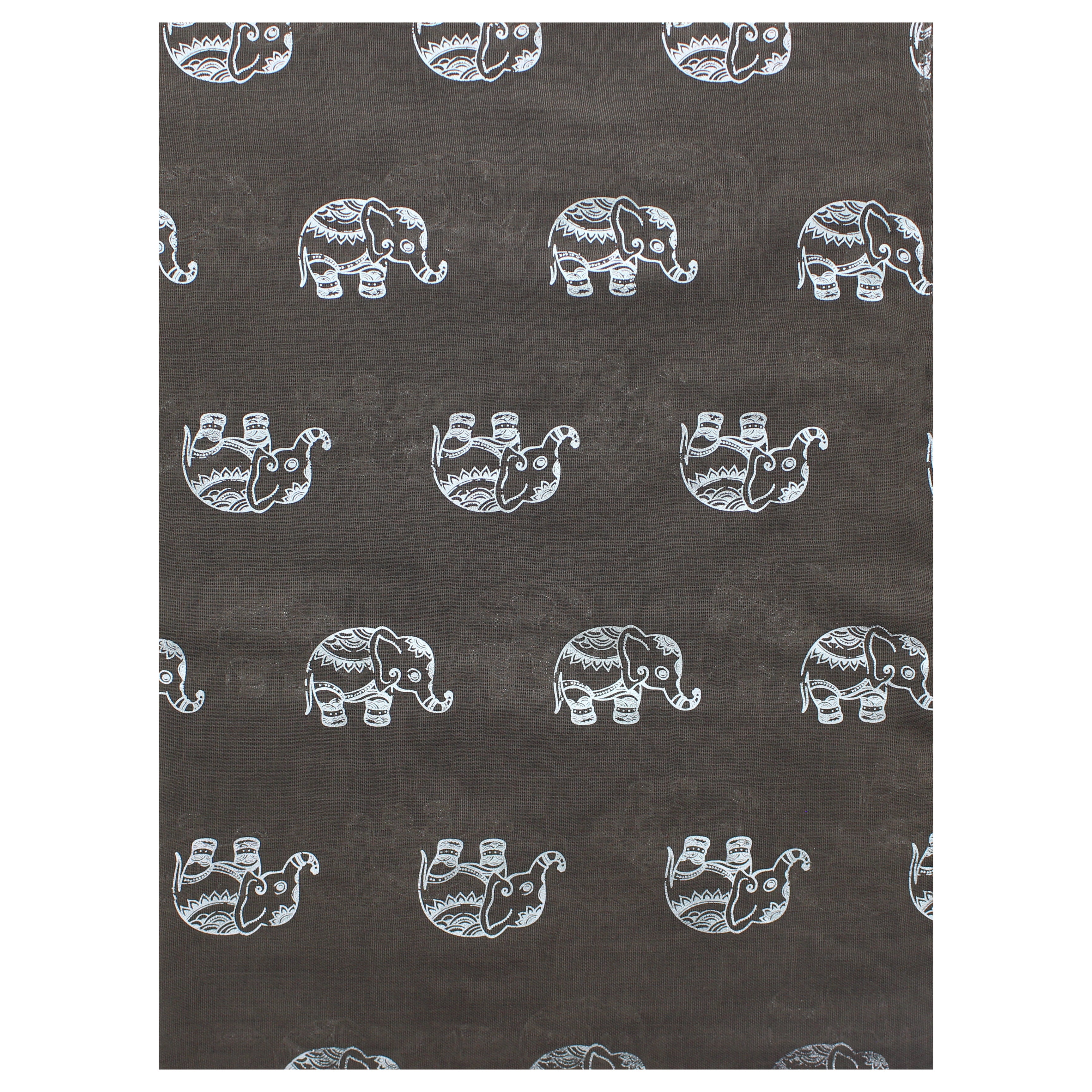 Silver Foil Elephants Scarves