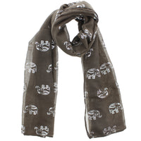 Silver Foil Elephants Scarves