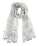 Silver Foil Elephants Scarves