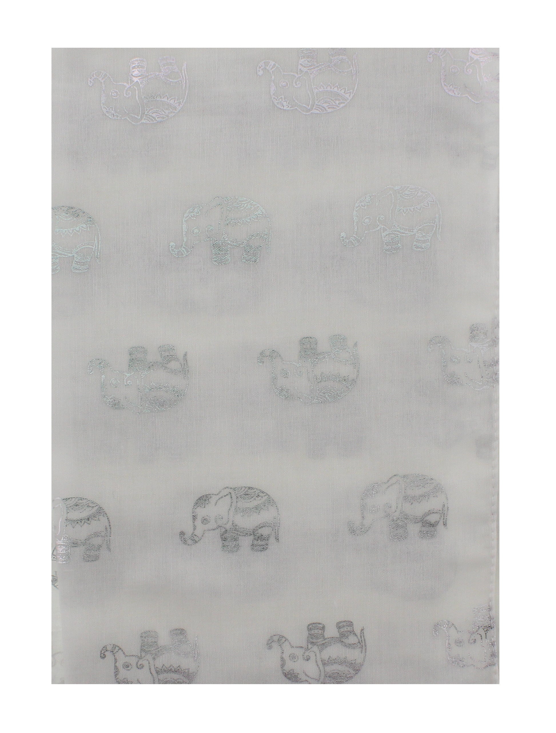 Silver Foil Elephants Scarves