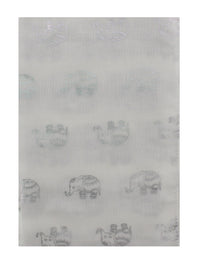 Silver Foil Elephants Scarves