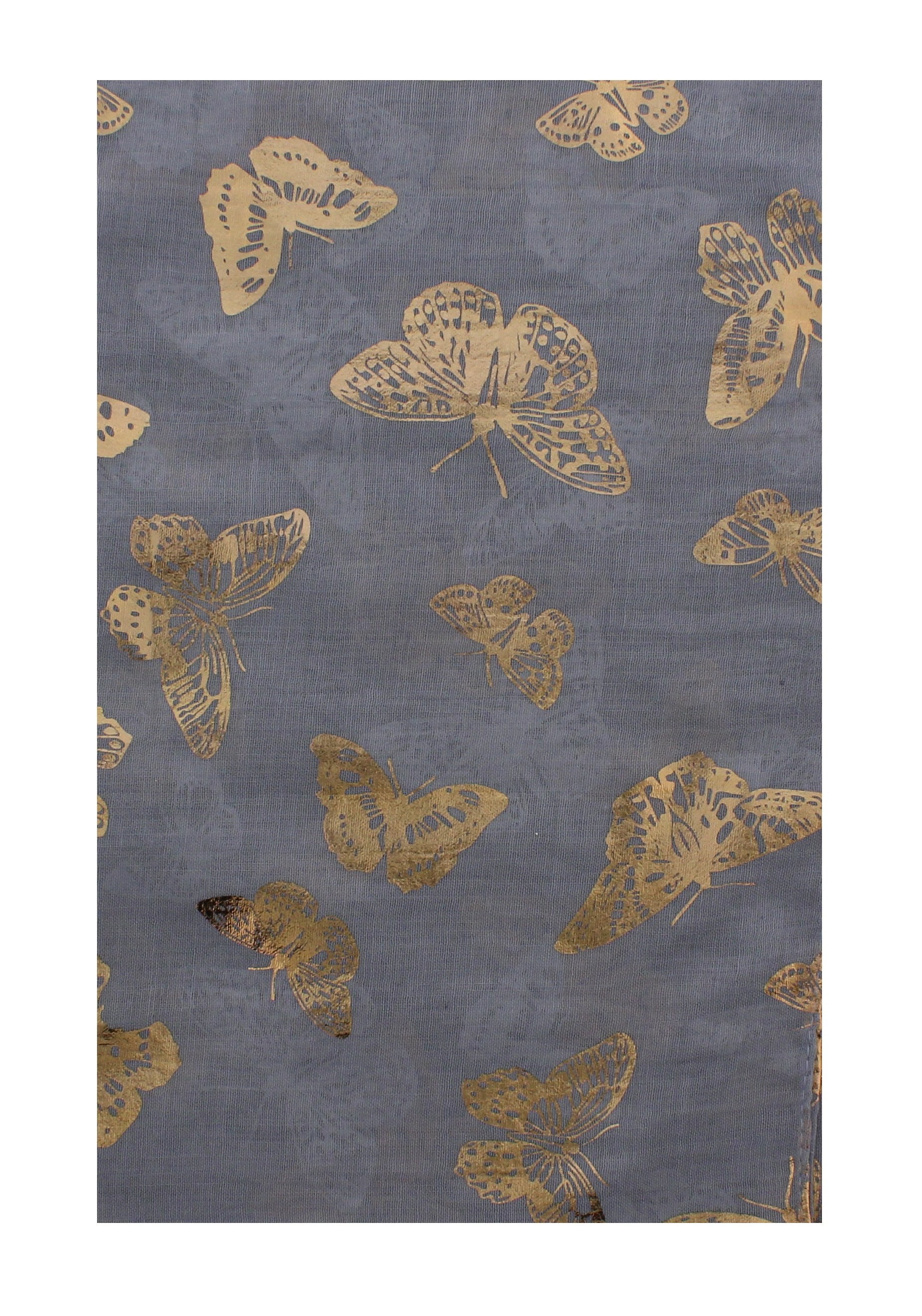 Large Gold Foil Butterflies Scarves