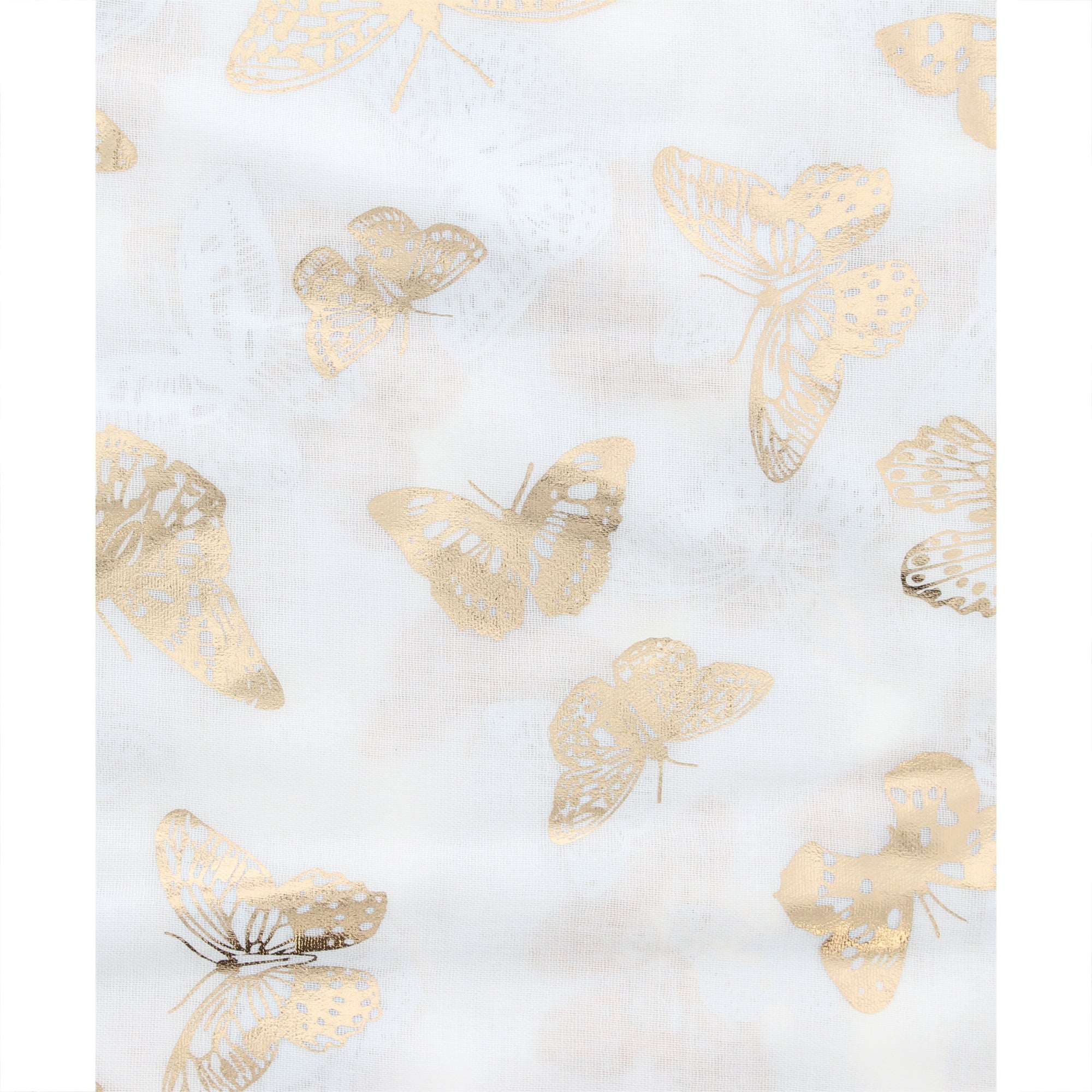 Large Gold Foil Butterflies Scarves