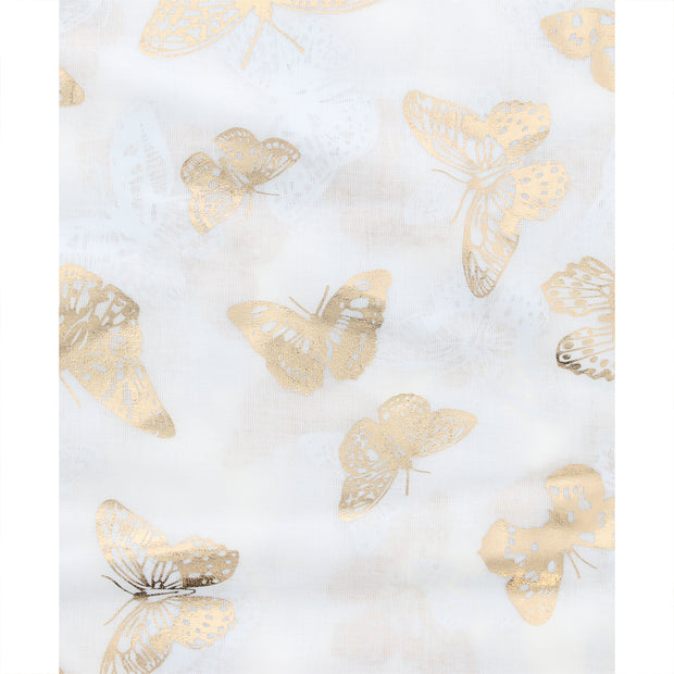 Scarf with Gold Foil Butterflies