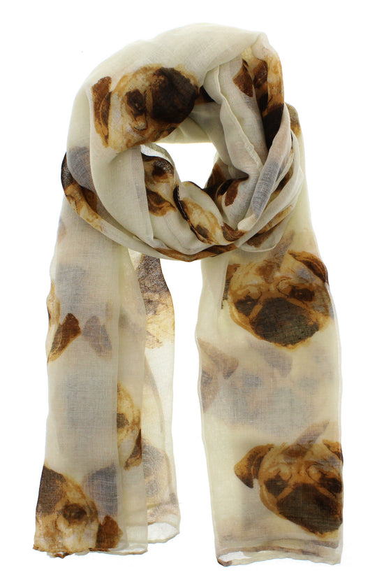 Pug Printed Scarves