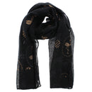 Gold Glitter Flamingos & Pineapples Scarves