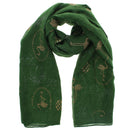Gold Glitter Flamingos & Pineapples Scarves
