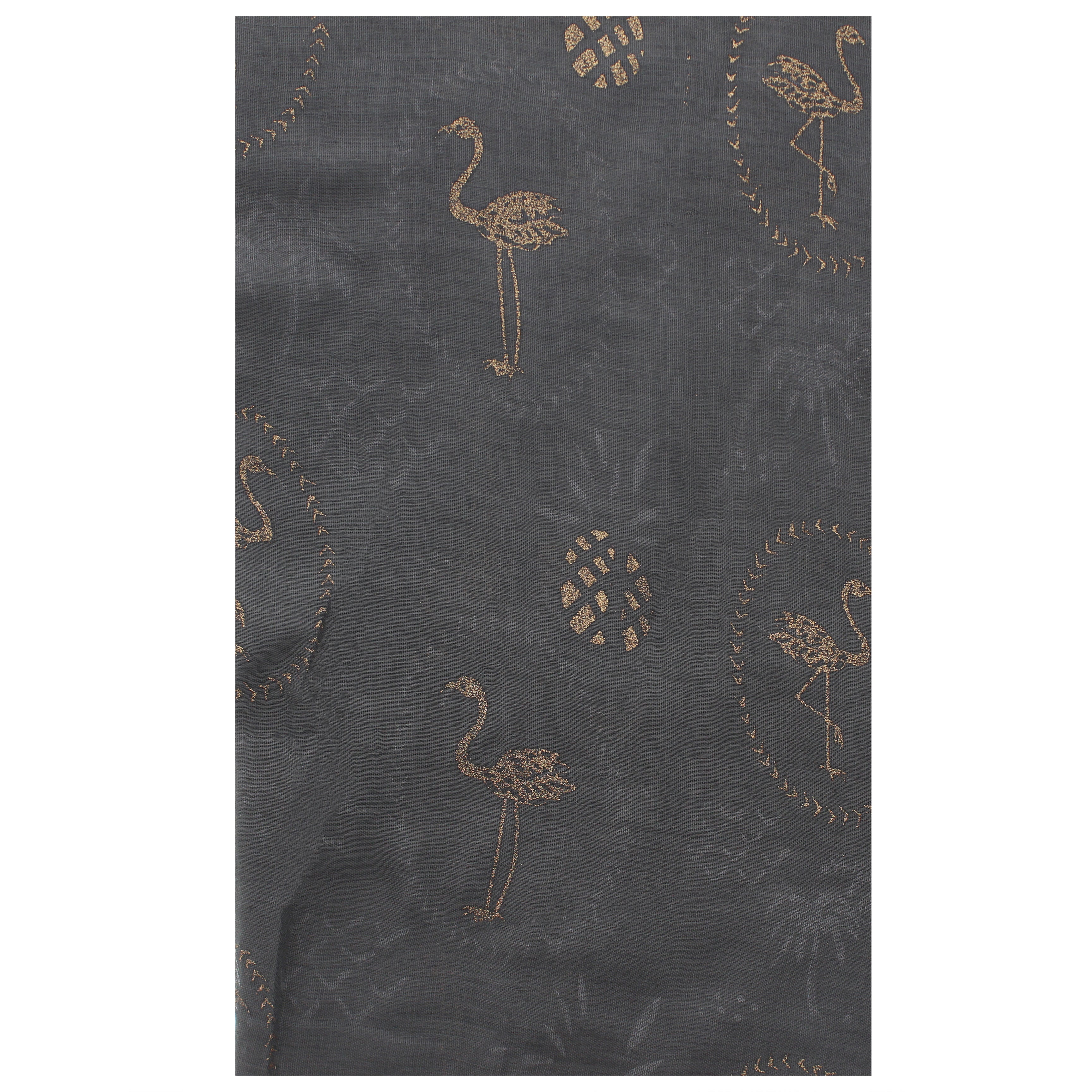 Gold Glitter Flamingos & Pineapples Scarves