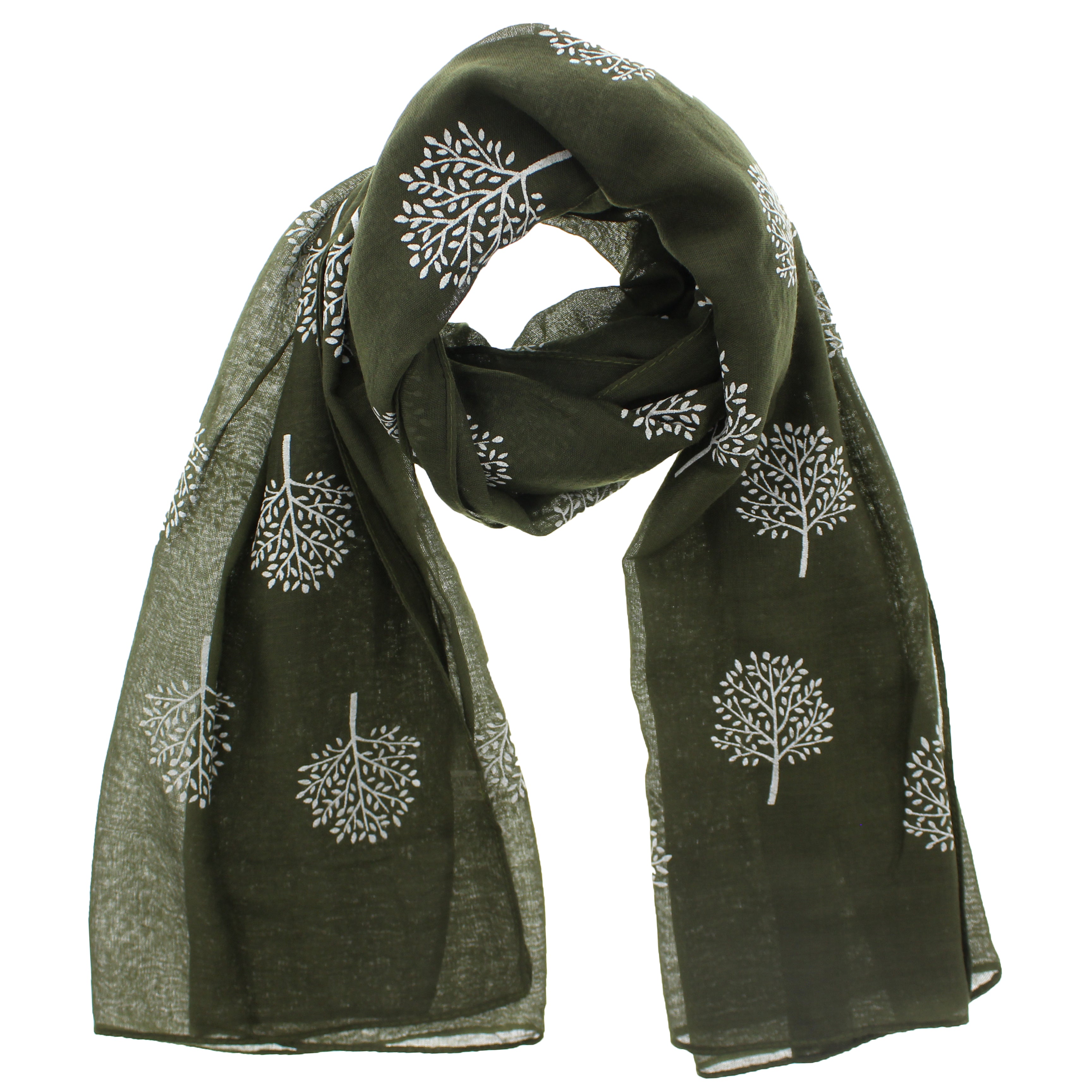 White Trees Printed Scarves