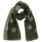 Scarf with White Trees