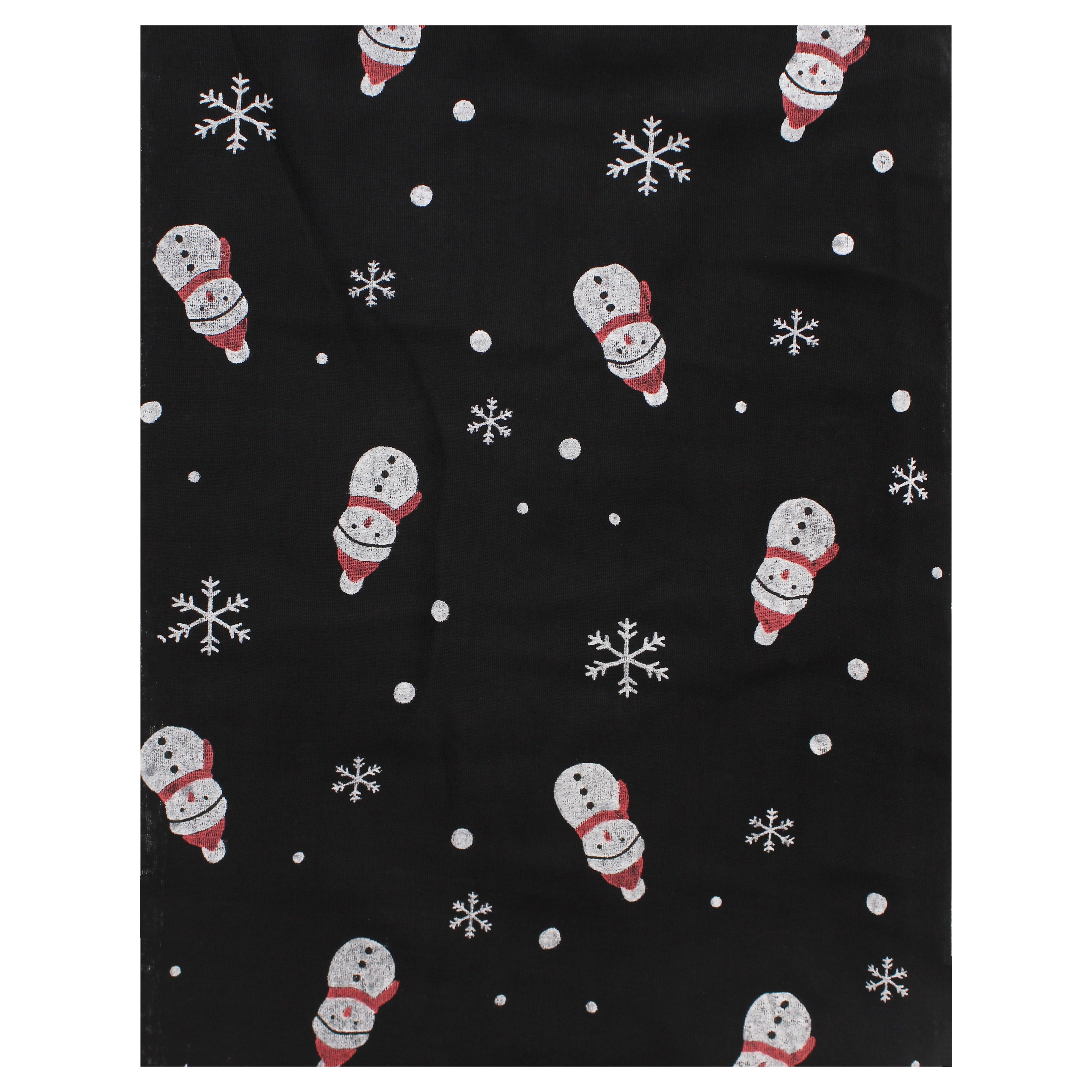 Snowflakes & Snowmen Printed Scarves