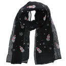 Snowflakes & Snowmen Printed Scarves