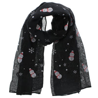 Snowflakes & Snowmen Printed Scarves