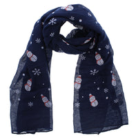 Snowflakes & Snowmen Printed Scarves