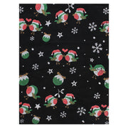 Black Scarf with Robins, Stars & Snowflakes