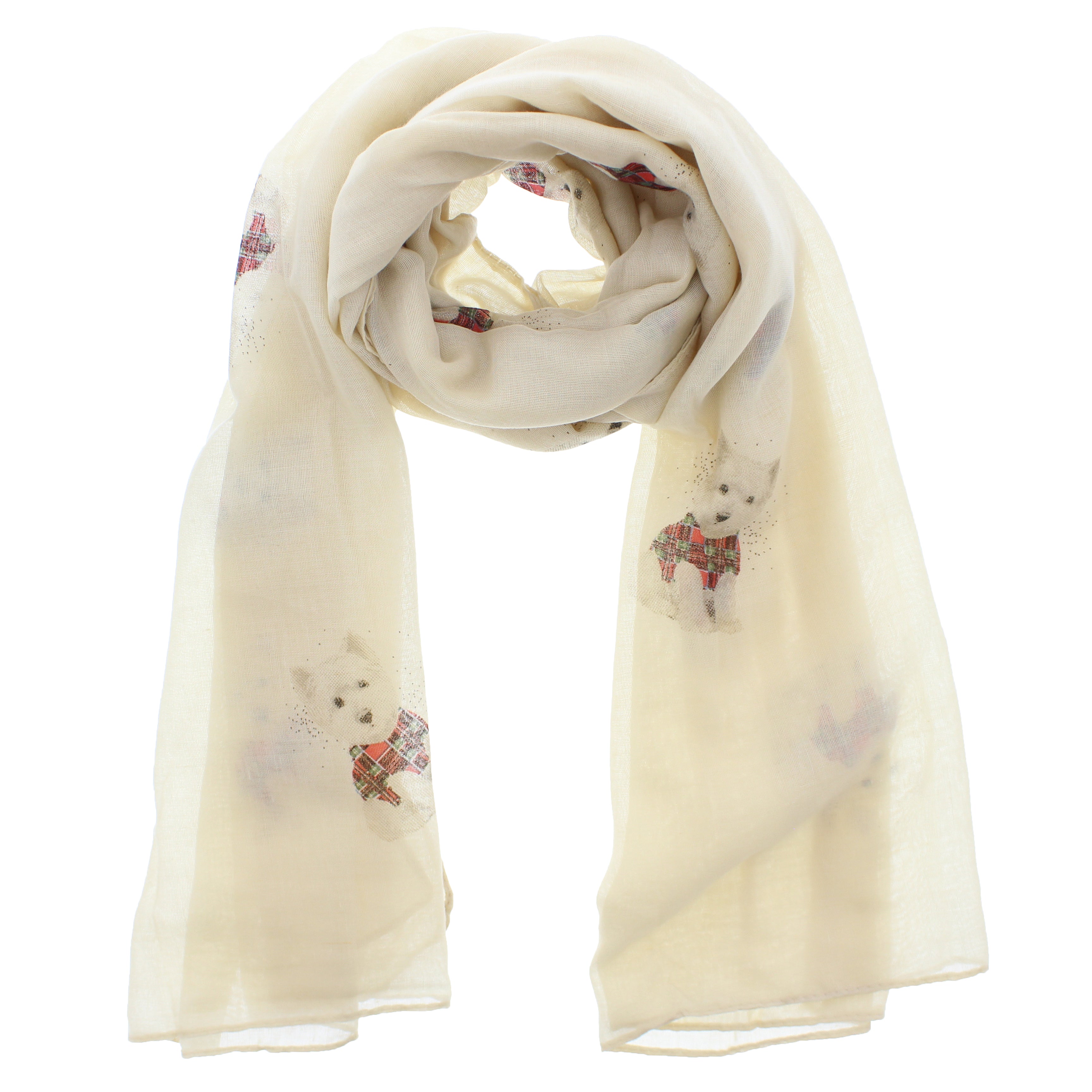 Tartan Dogs Printed Scarves