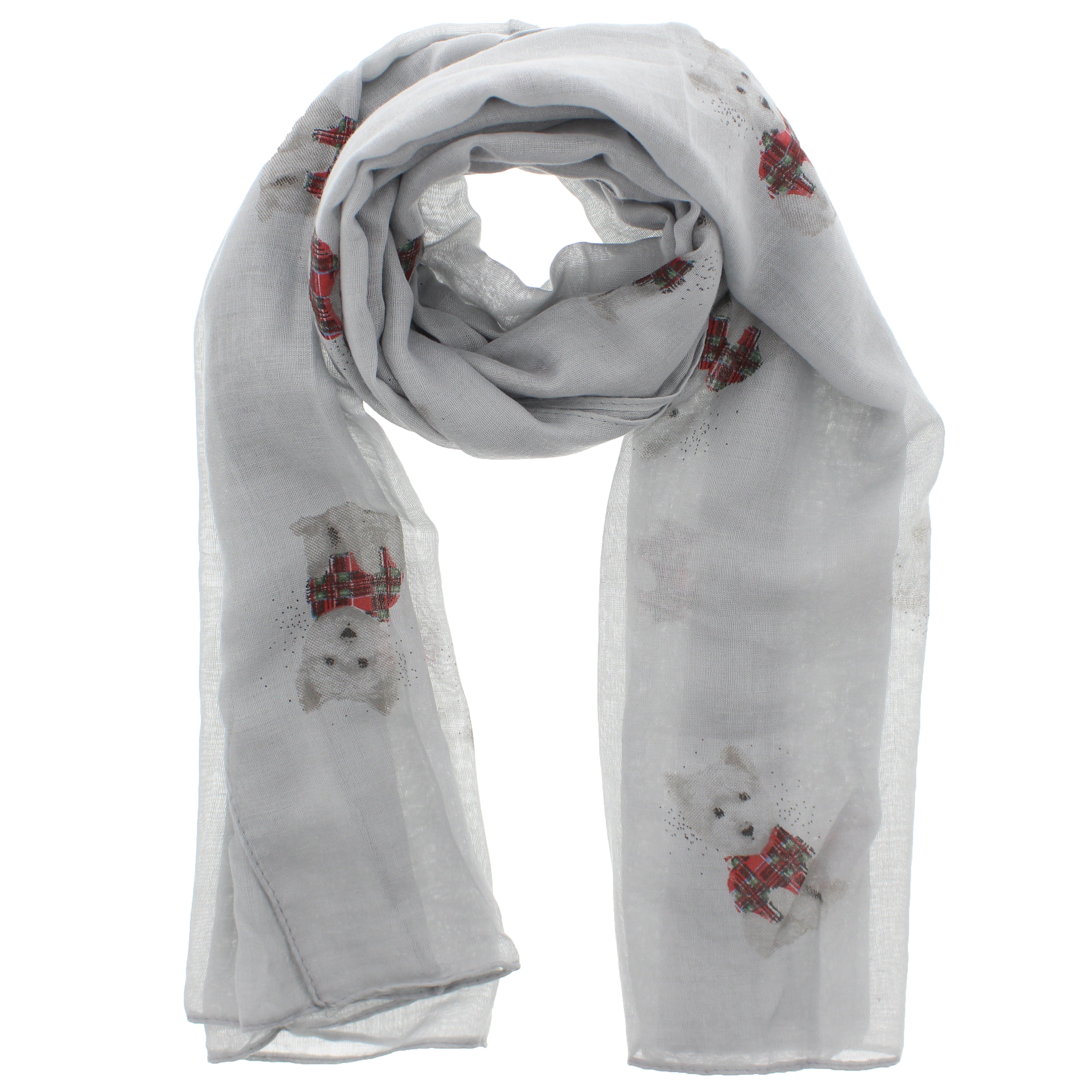 Tartan Dogs Printed Scarves