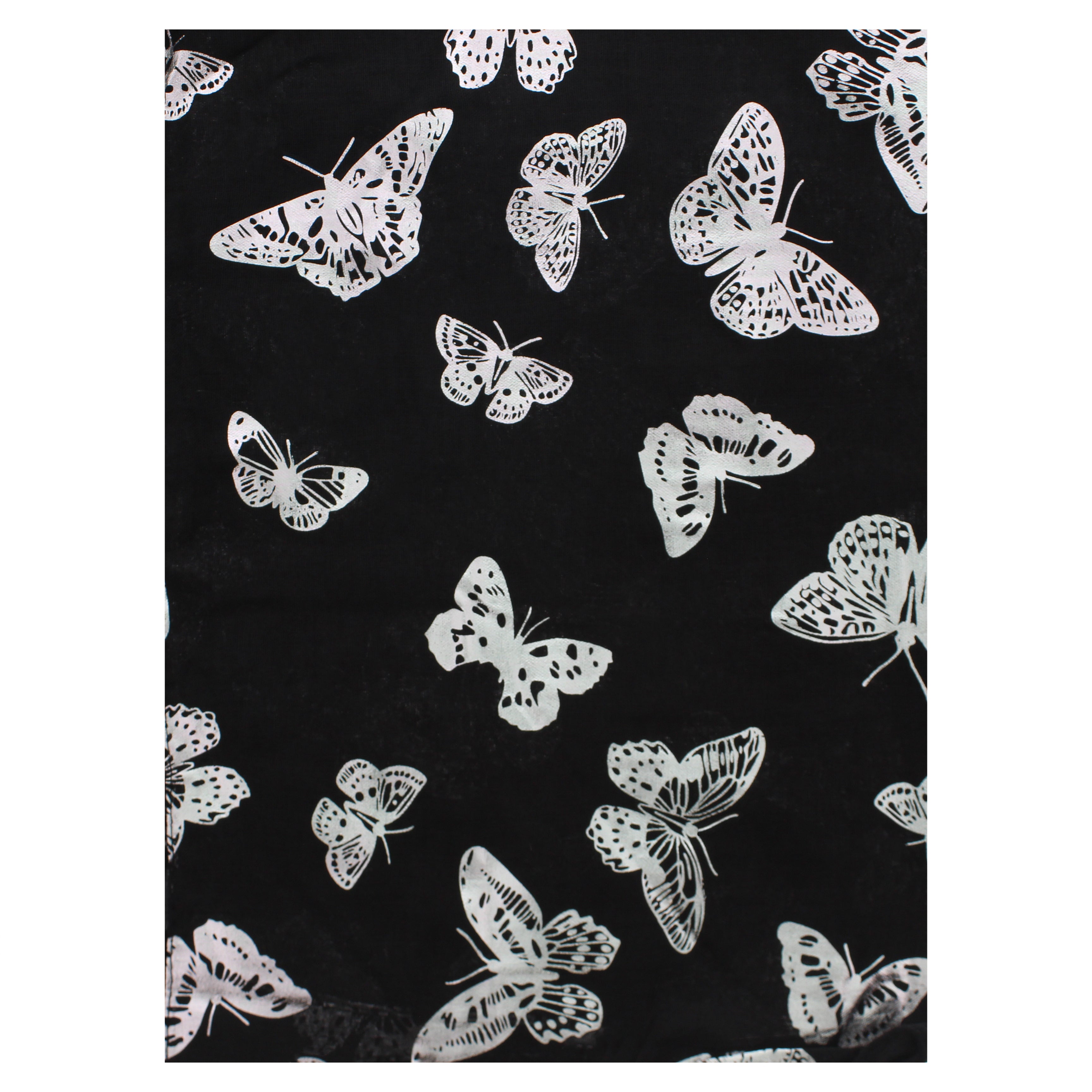 Silver Foil Butterflies Scarves
